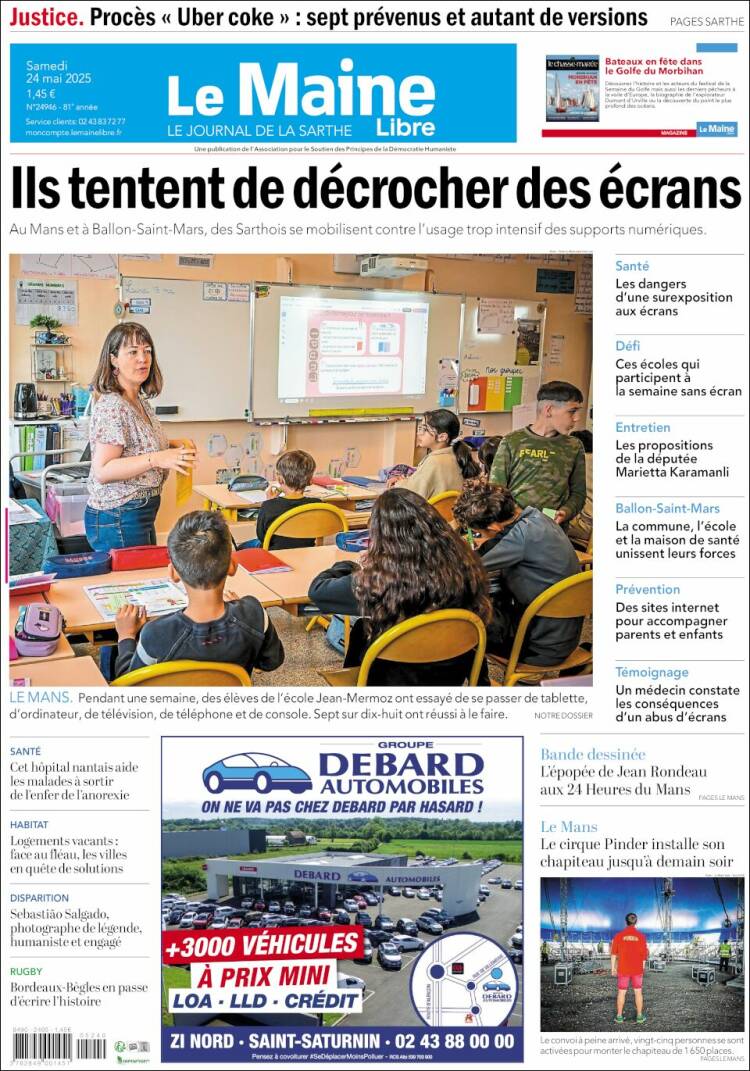 Portada de Le Maine Libre (Francia)