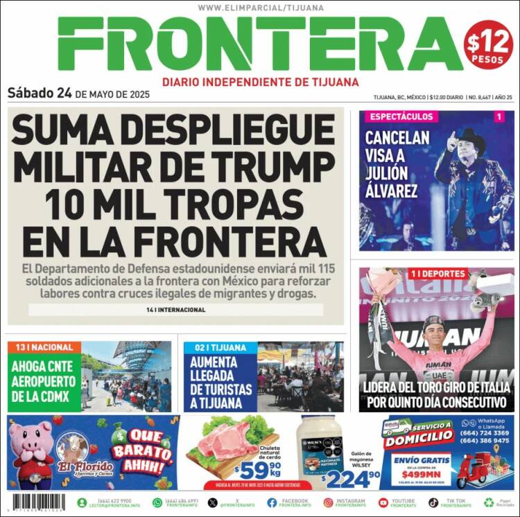 Portada de Frontera (México)
