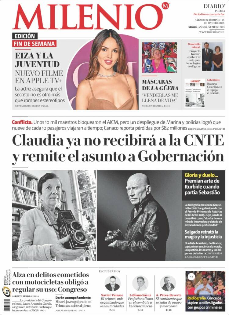 Portada de Milenio de Puebla (México)