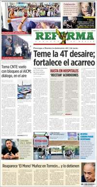 Portada de Reforma (México)