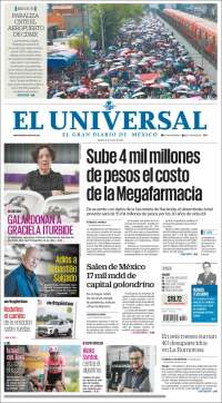 Portada de El Universal (México)