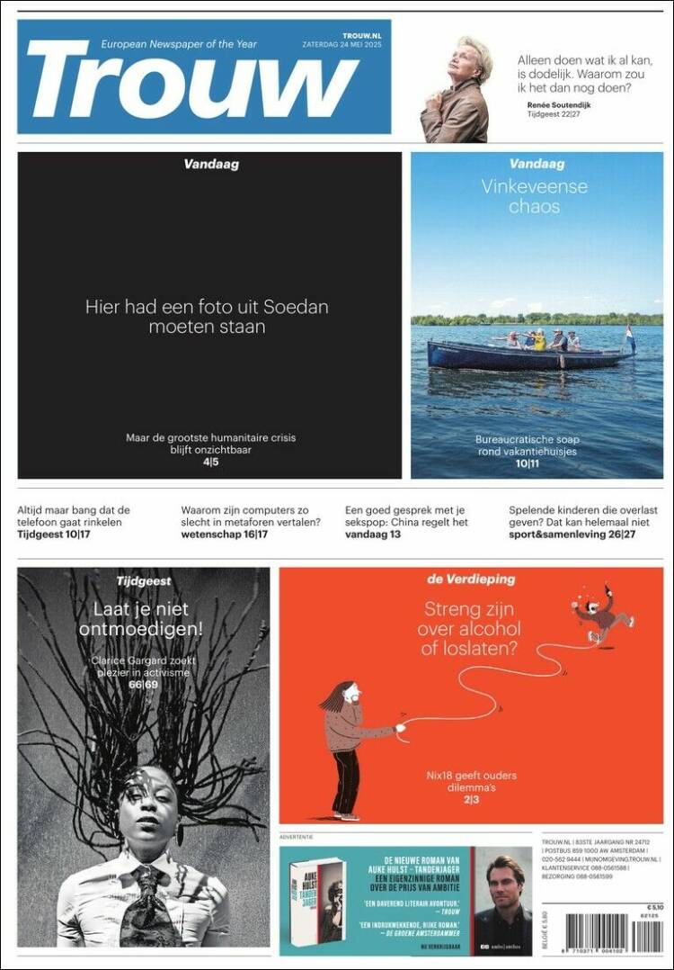 Portada de Trouw (Pa&iacute;ses Bajos)