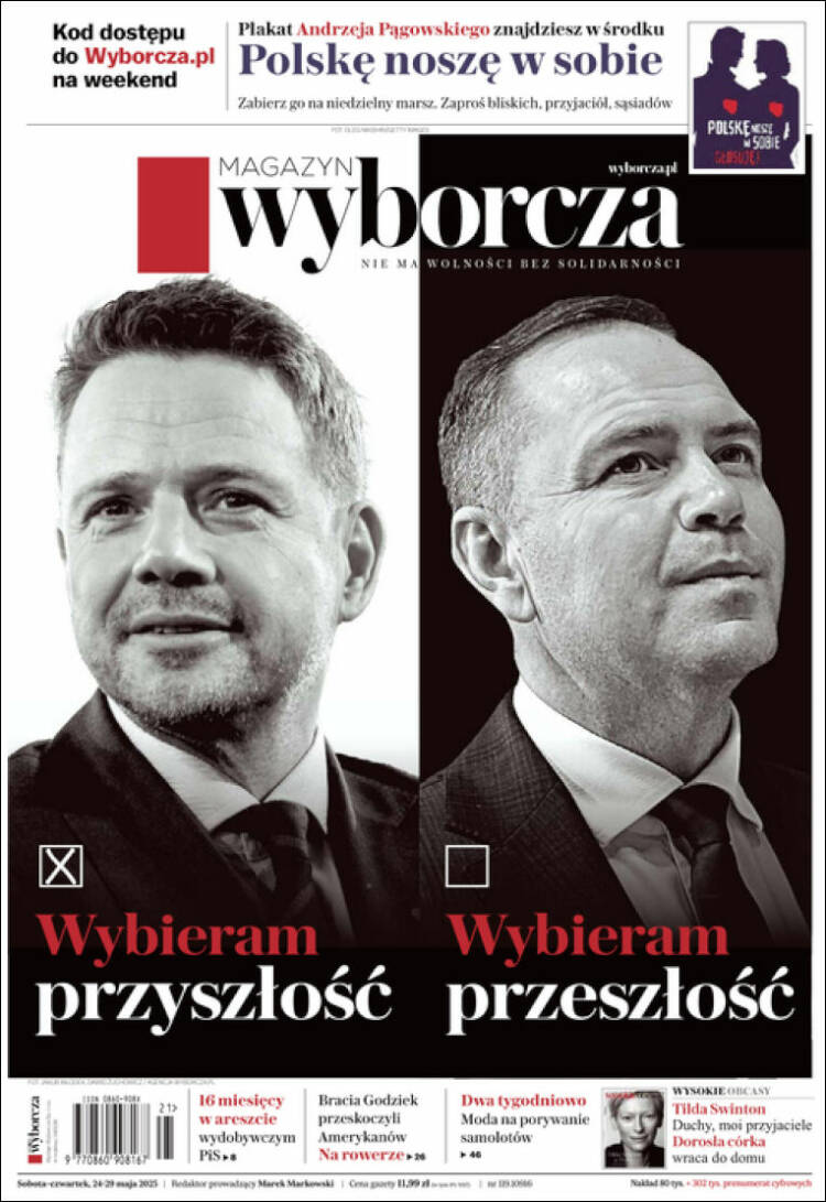 Portada de Gazeta Wyborcza (Polonia)