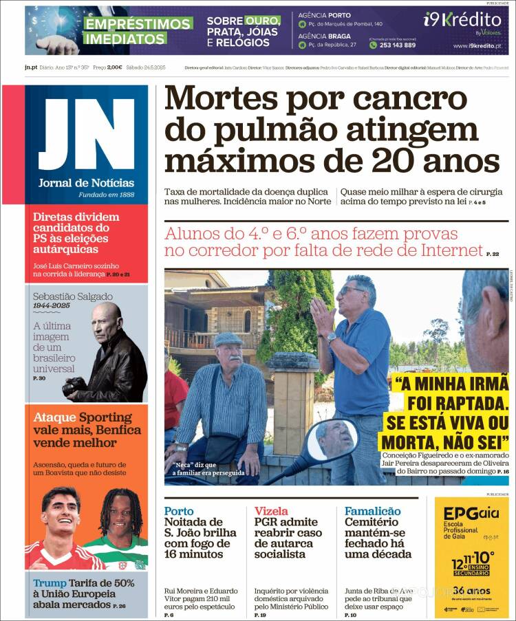 Portada de Jornal de Notícias (Portugal)