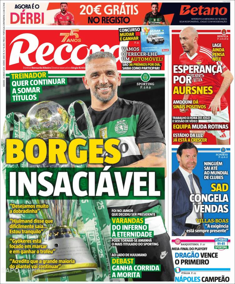 Portada de Record (Portugal)