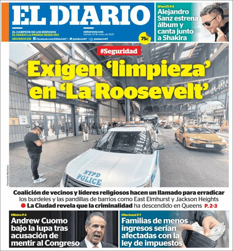 Portada de El Diario NY (USA)