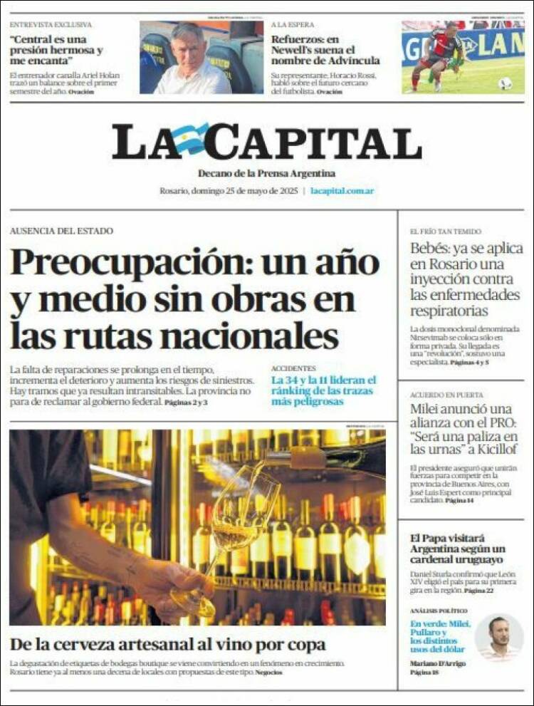 Portada de La Capital - Rosario (Argentina)