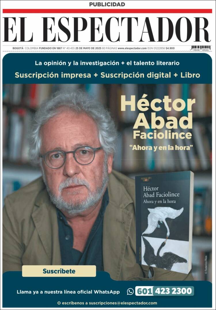 Portada de El Espectador (Colombia)