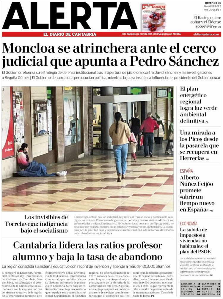 Portada de Alerta - El Diario de Cantabria (España)