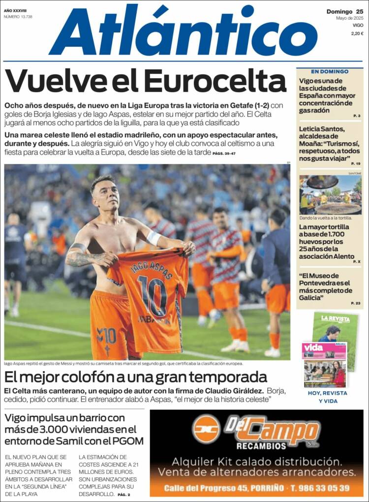 Portada de Atlántico Diario (Spain)