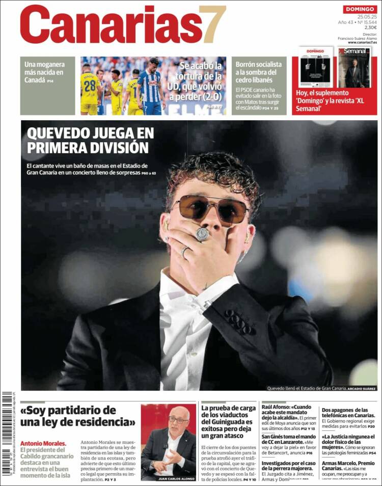 Portada de Canarias 7 (España)