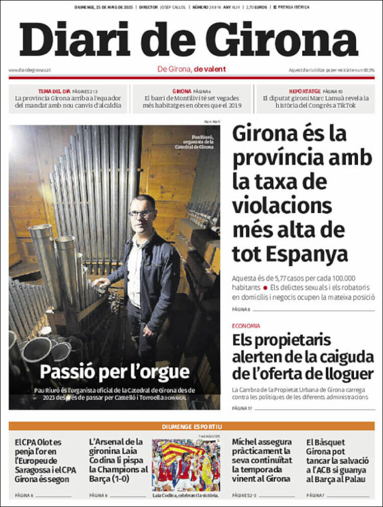 Portada de Diari de Girona (Spain)