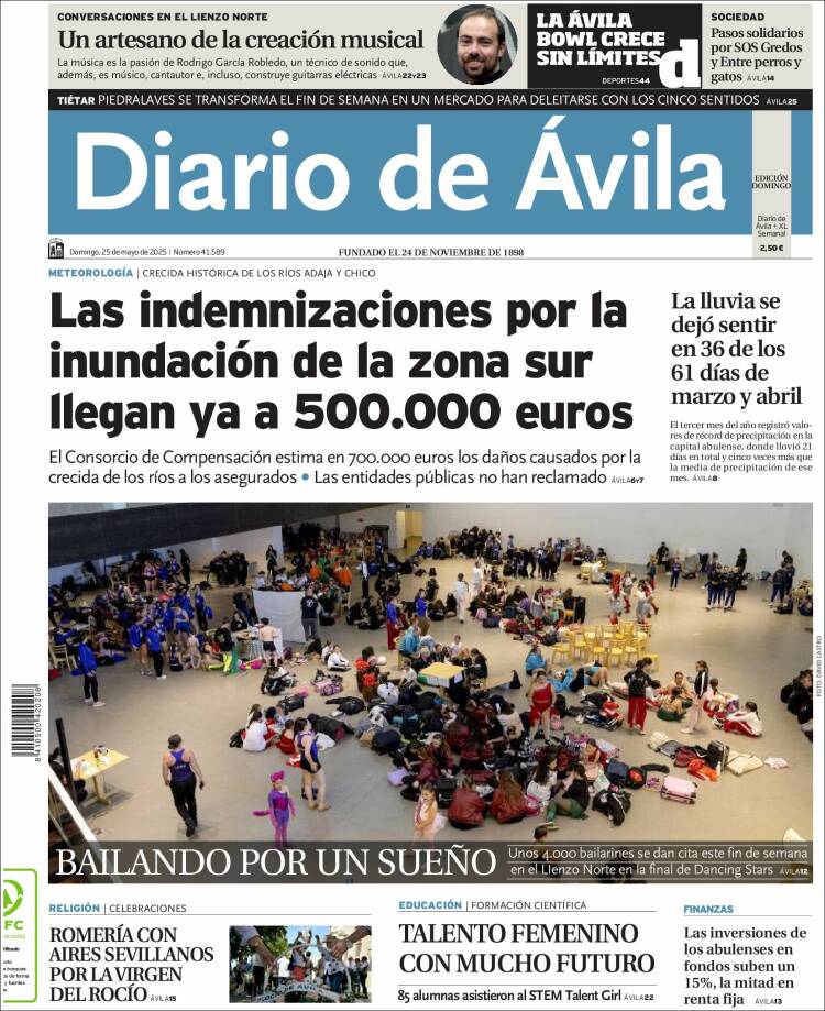 Portada de Diario de Ávila (España)