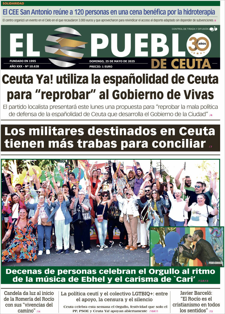 Portada de El Pueblo de Ceuta (España)