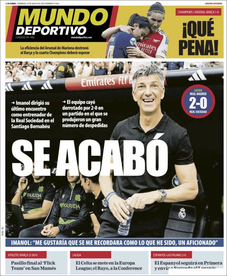 Portada de Mundo Deportivo Gipuzkoa (España)