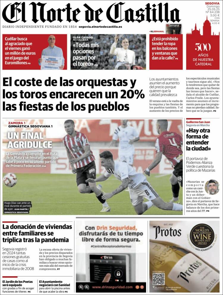 Portada de Norte de Castilla - Segovia (España)