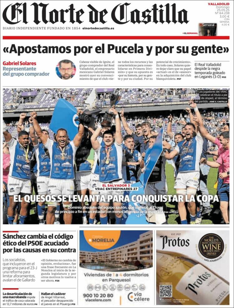 Portada de Norte de Castilla - Valladolid (España)
