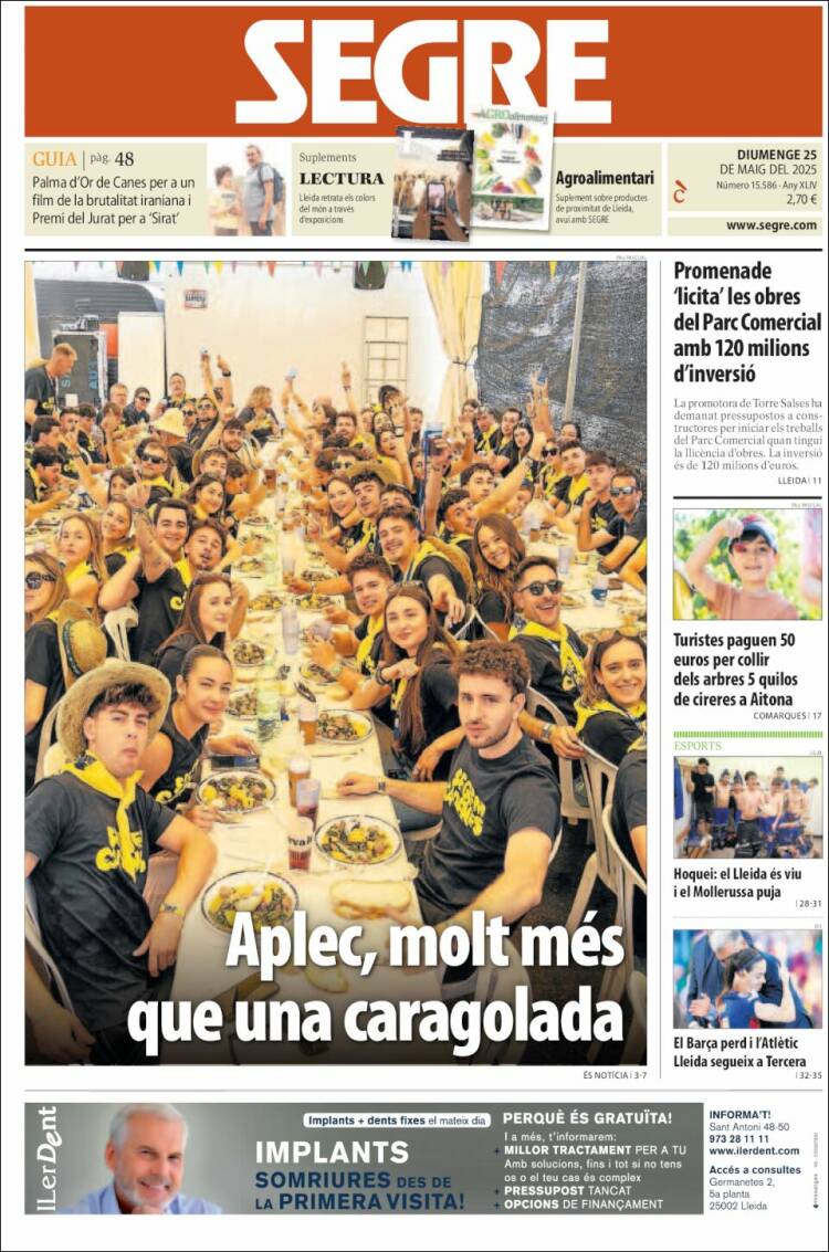 Portada de Segre (España)