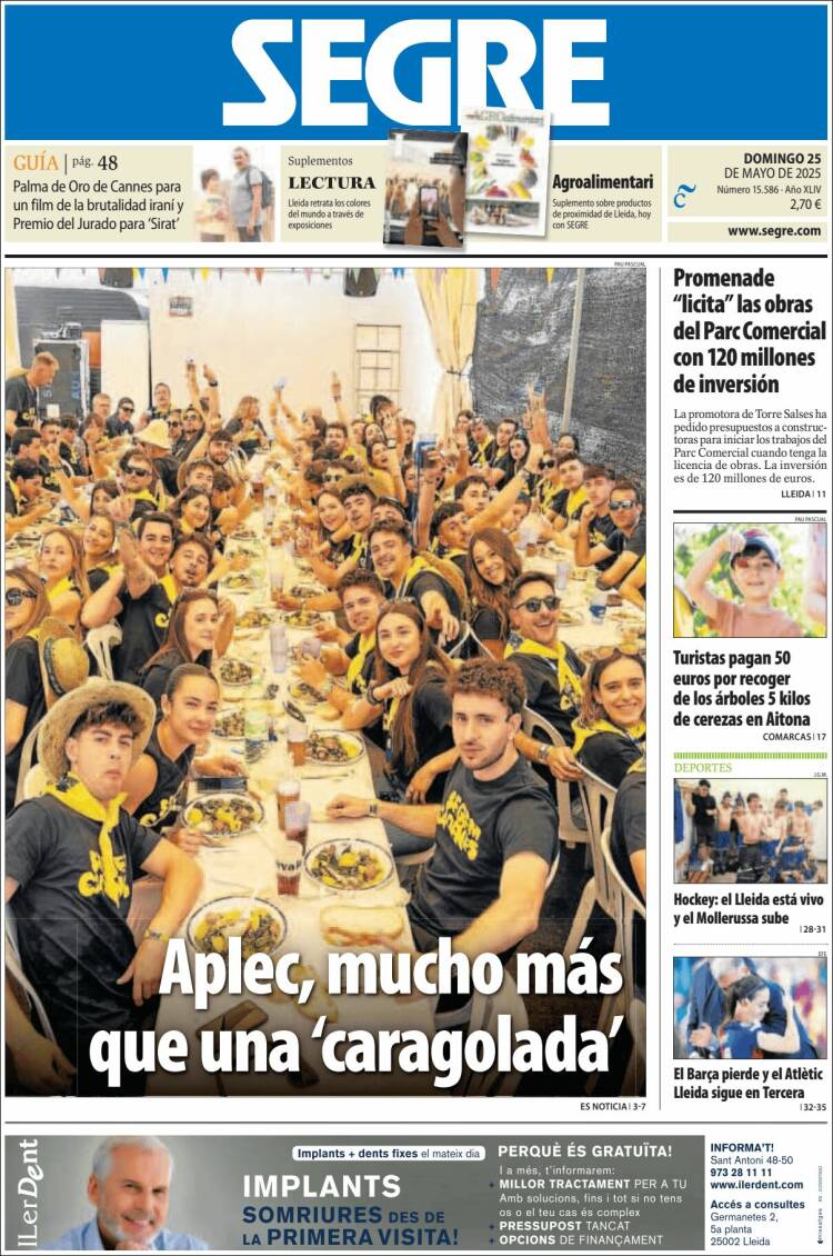 Portada de Segre  (Spain)