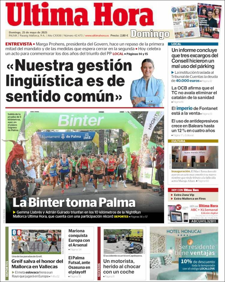 Portada de Última Hora (Spain)
