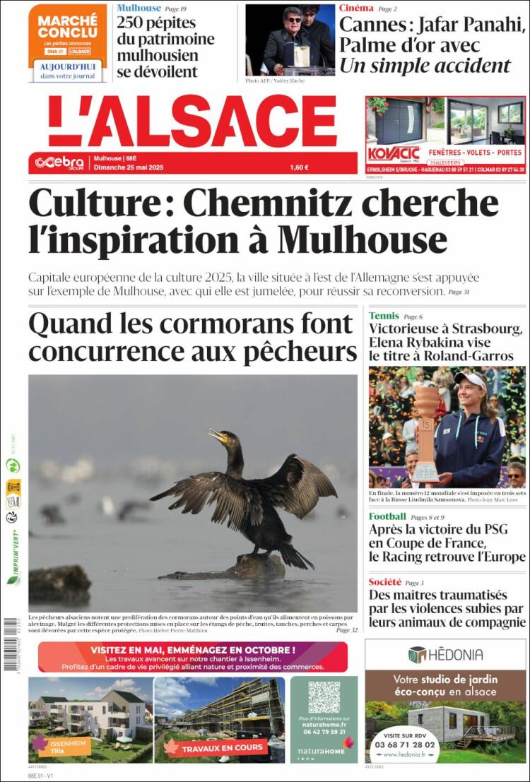 Portada de Journal L'Alsace (France)