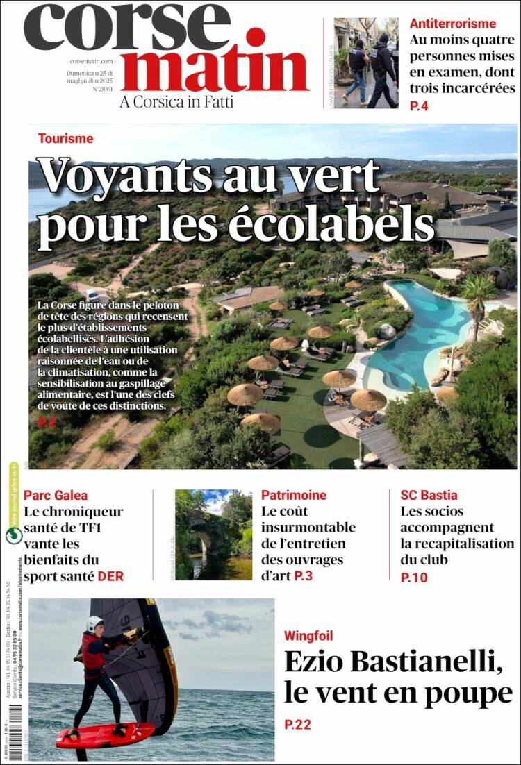 Portada de Corse-Matin (France)