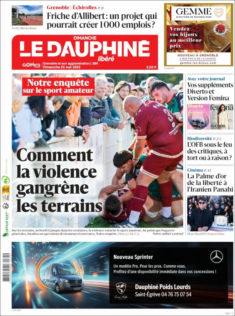 Portada de Le Dauphiné Libéré (France)