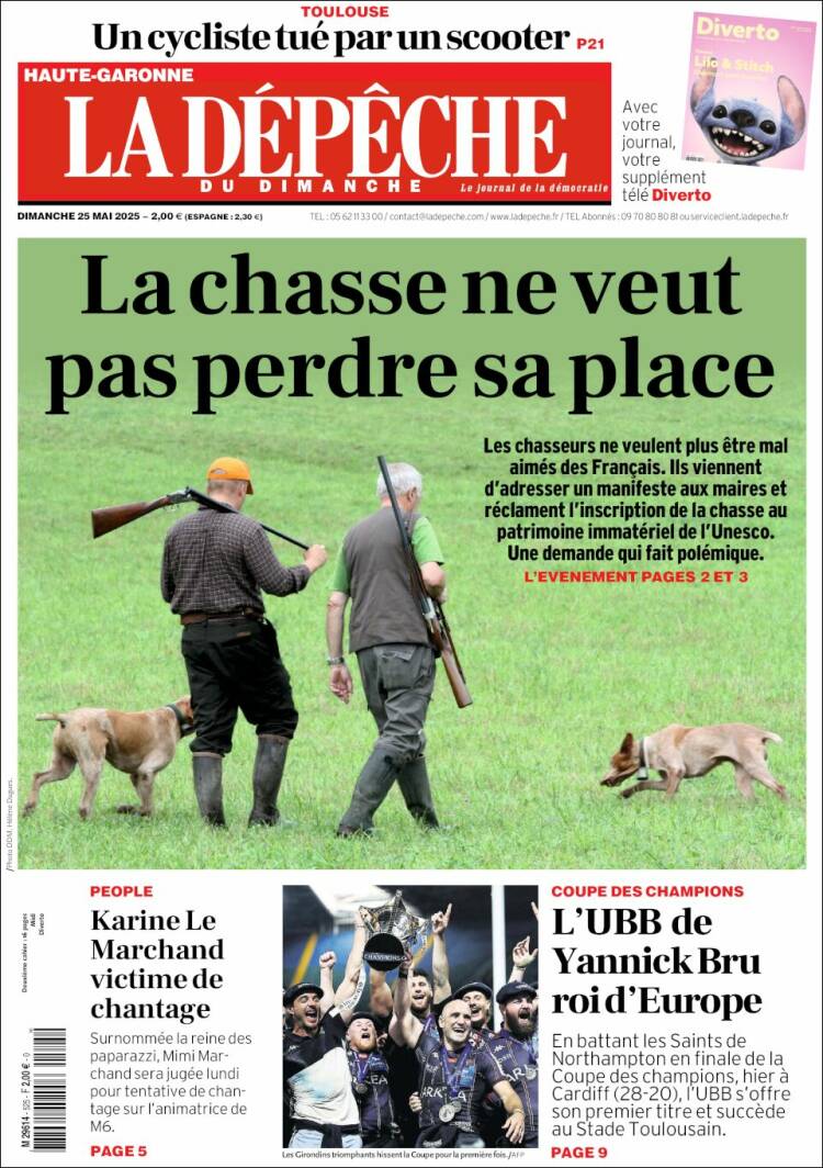 Portada de La Dépêche du Midi (France)