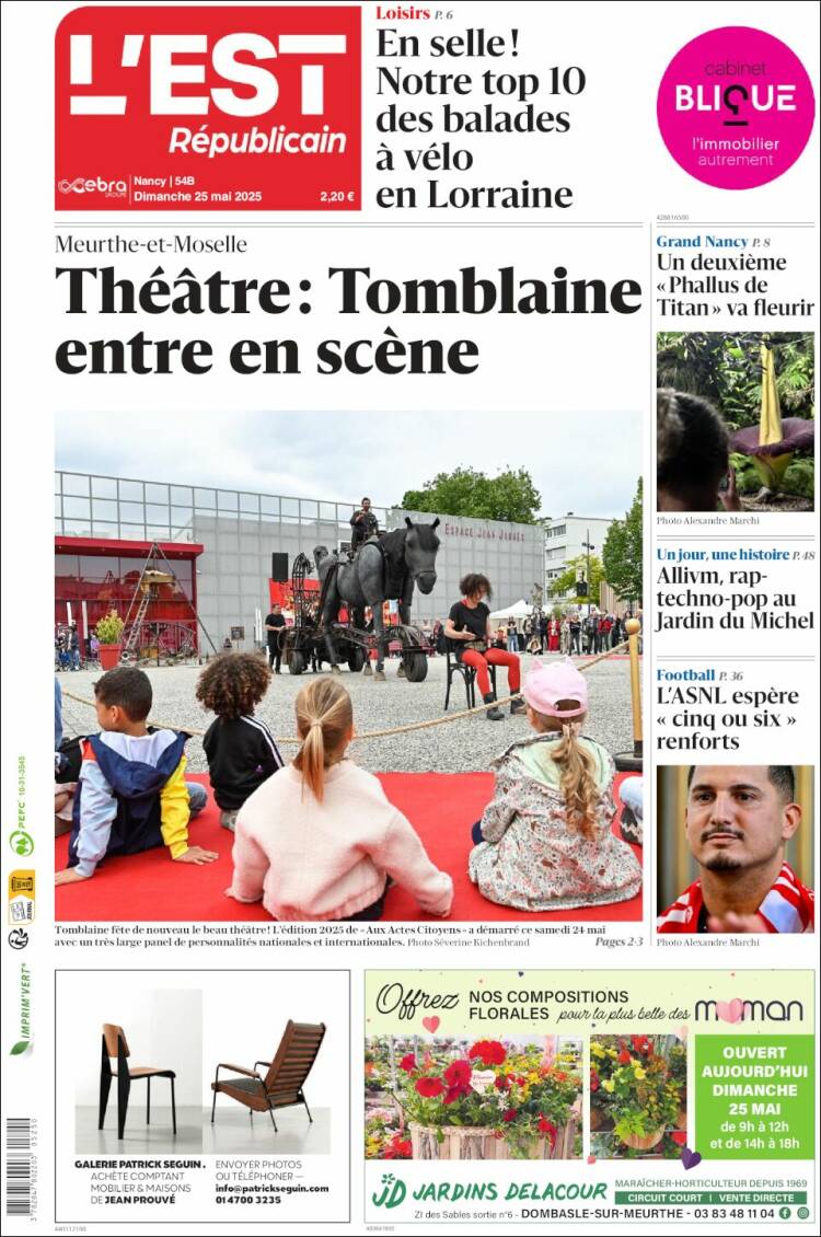 Portada de L'Est Republicain (France)