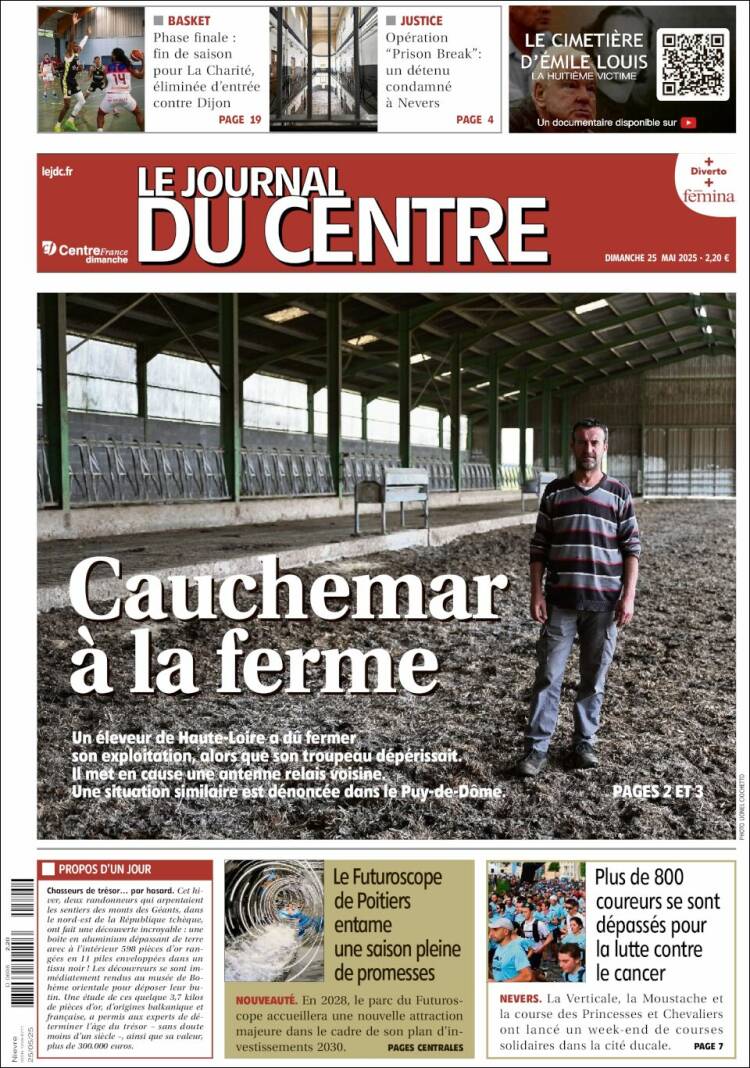 Portada de Le Journal du Centre (France)