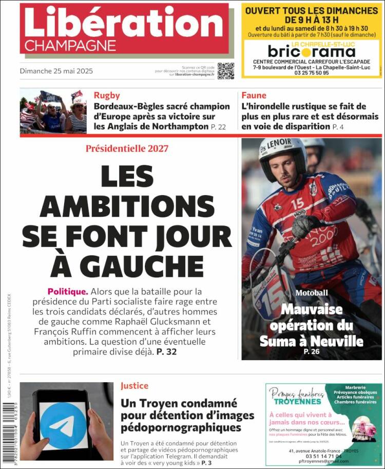 Portada de Libération Champagne (Francia)
