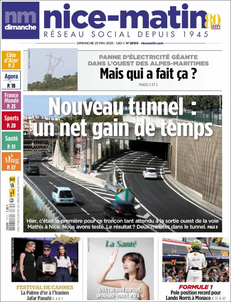 Portada de Nice-Matin (France)
