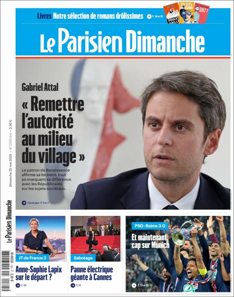 Portada de Le Parisien (France)
