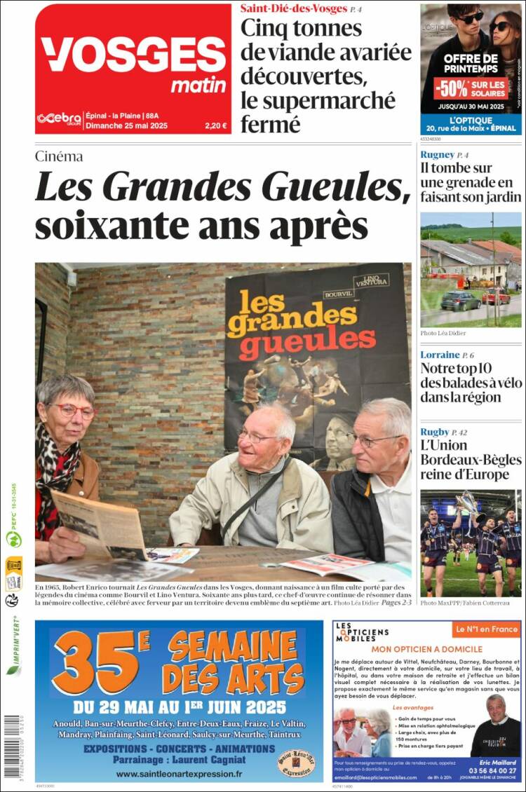 Portada de Vosges Matin (France)