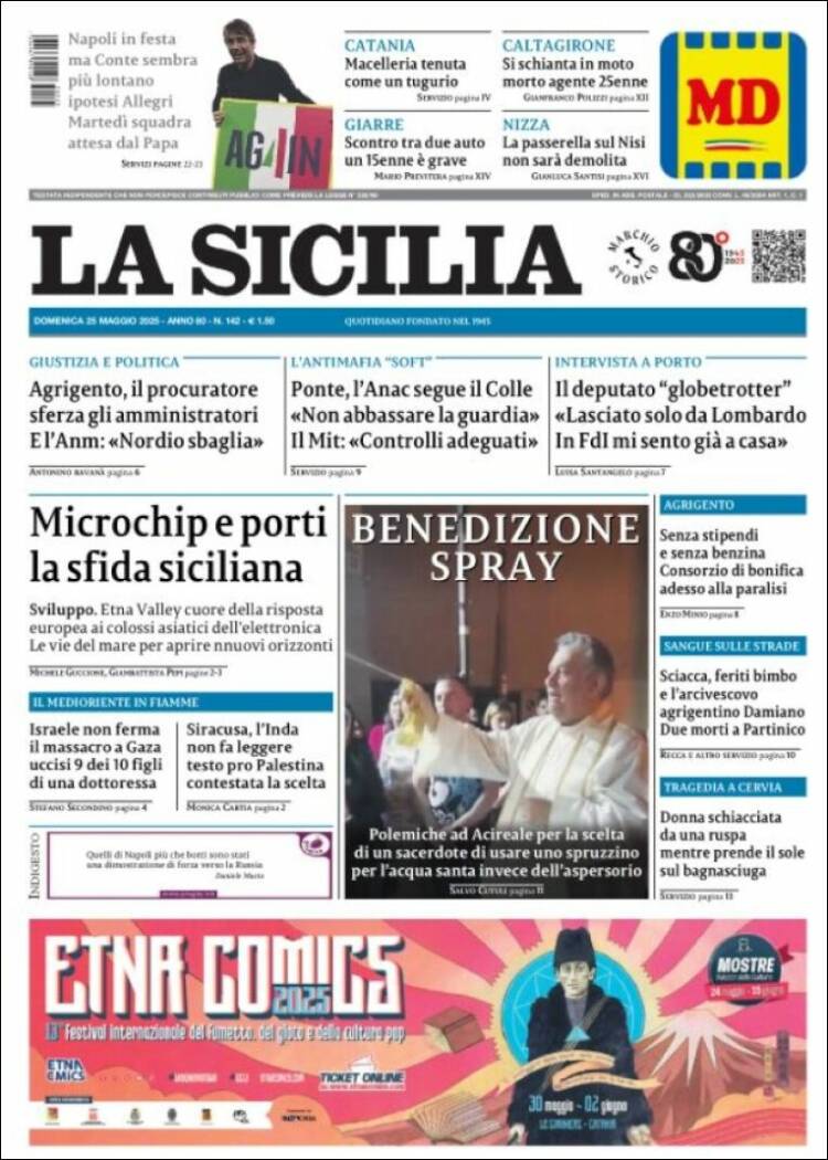 Portada de La Sicilia (Italy)