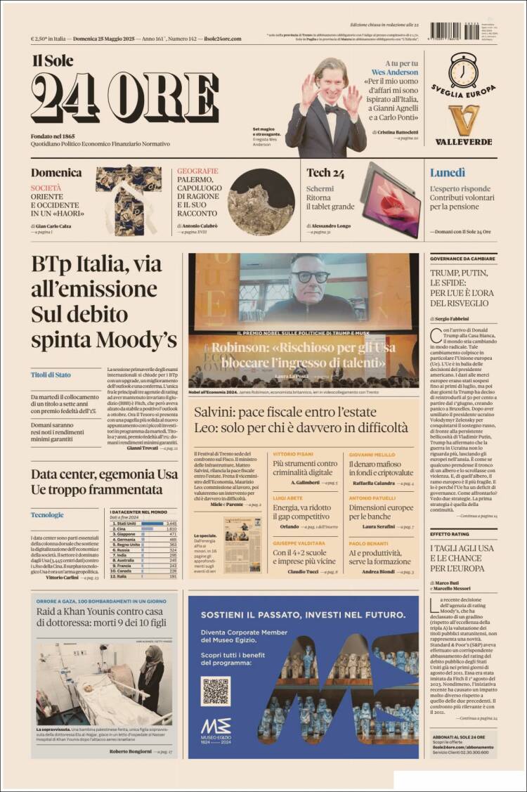 Portada de Il Sole 24 ORE (Italy)