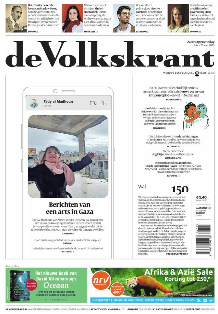 Portada de De Volkskrant (Netherlands)