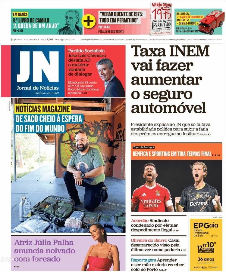 Portada de Jornal de Notícias (Portugal)