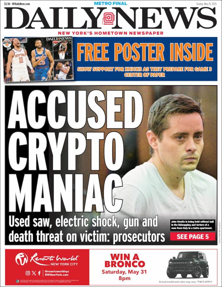 Portada de Daily News - New York (USA)