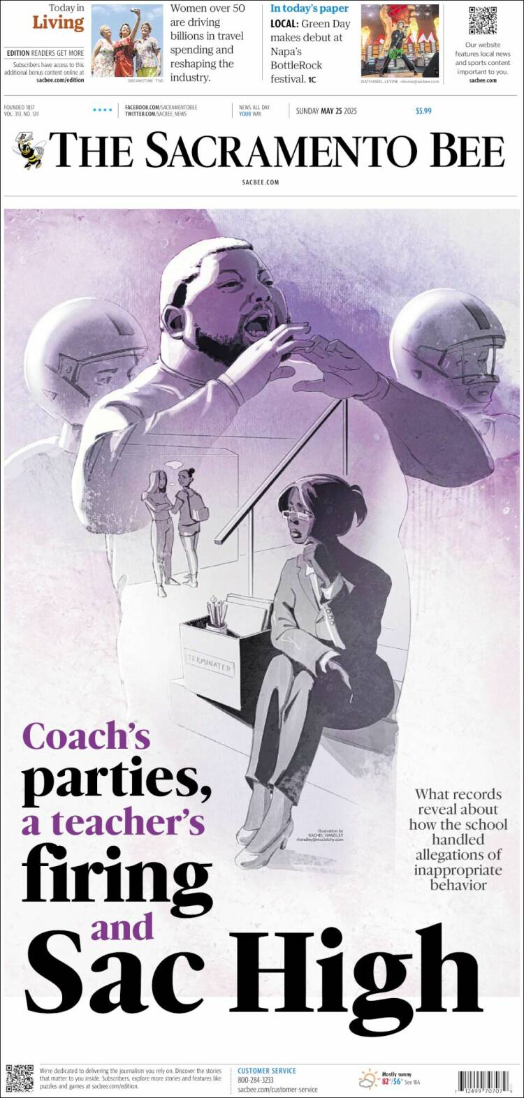 Portada de The Sacramento Bee (USA)