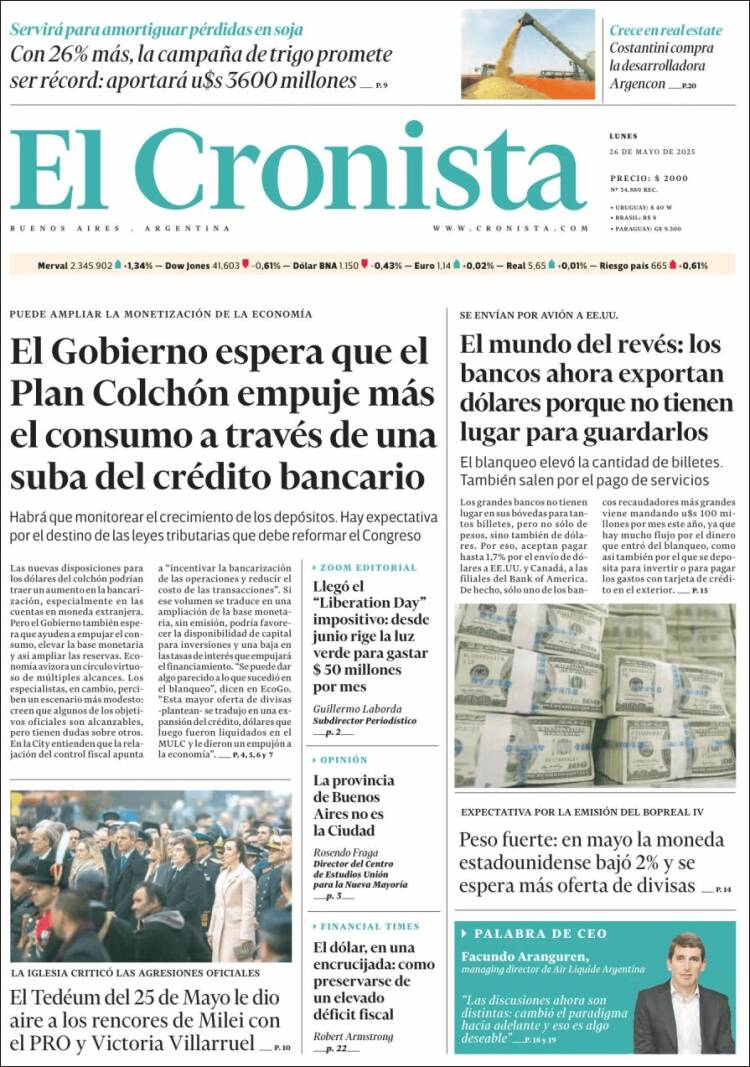 Portada de El Cronista Comercial (Argentina)