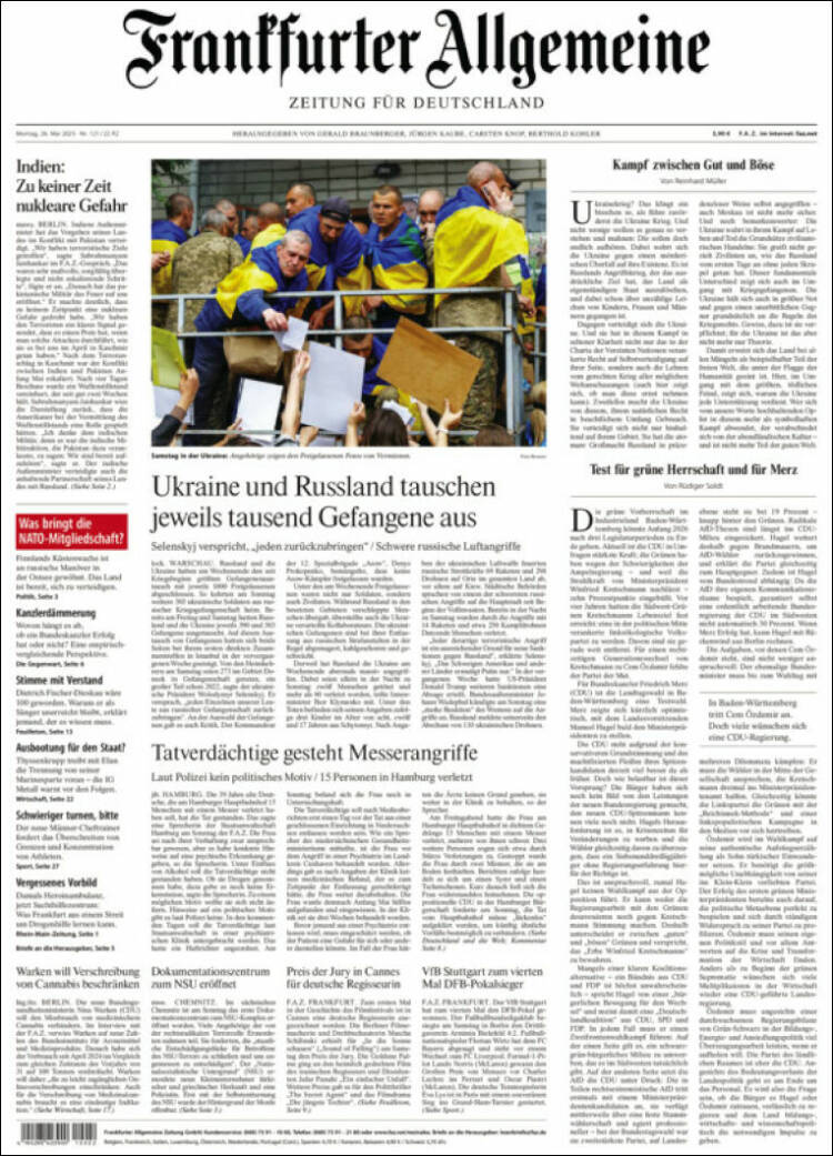 Portada de Frankfurter Allgemeine (Germany)