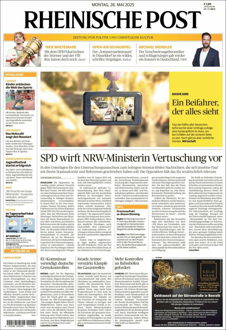 Portada de Rheinische Post (Germany)