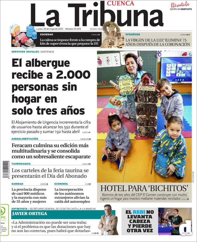 Portada de La Tribuna de Cuenca (España)
