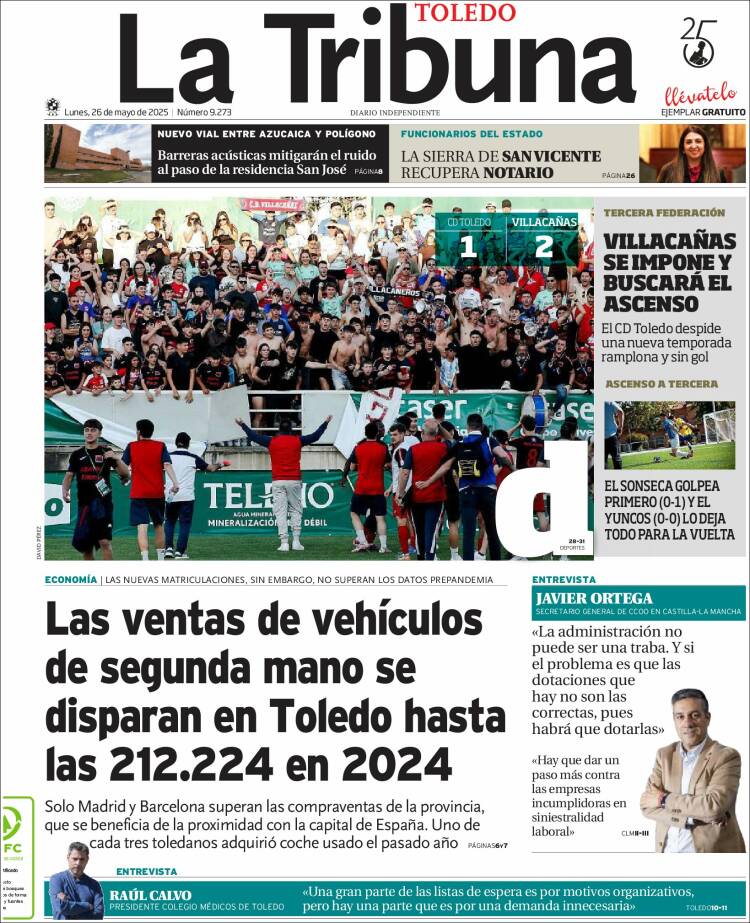 Portada de La Tribuna de Toledo (España)