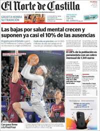 Portada de Norte de Castilla - Palencia (España)