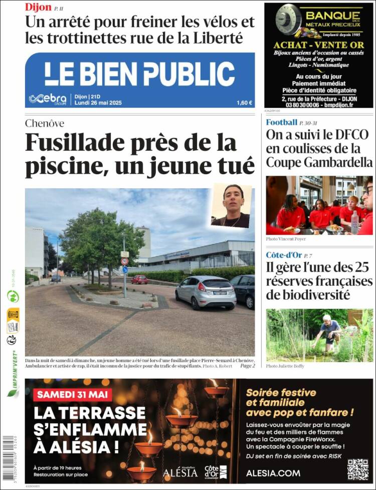 Portada de Le Bien Public (Francia)
