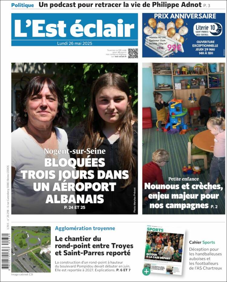 Portada de L'Est Eclair (Francia)