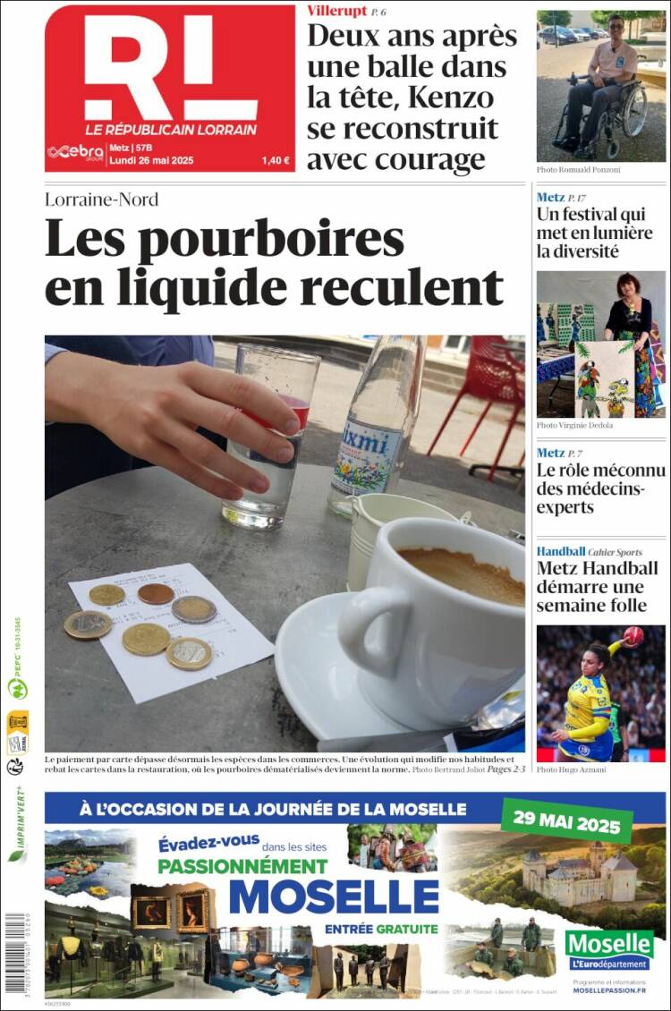 Portada de Le Republicain Lorrain (Francia)