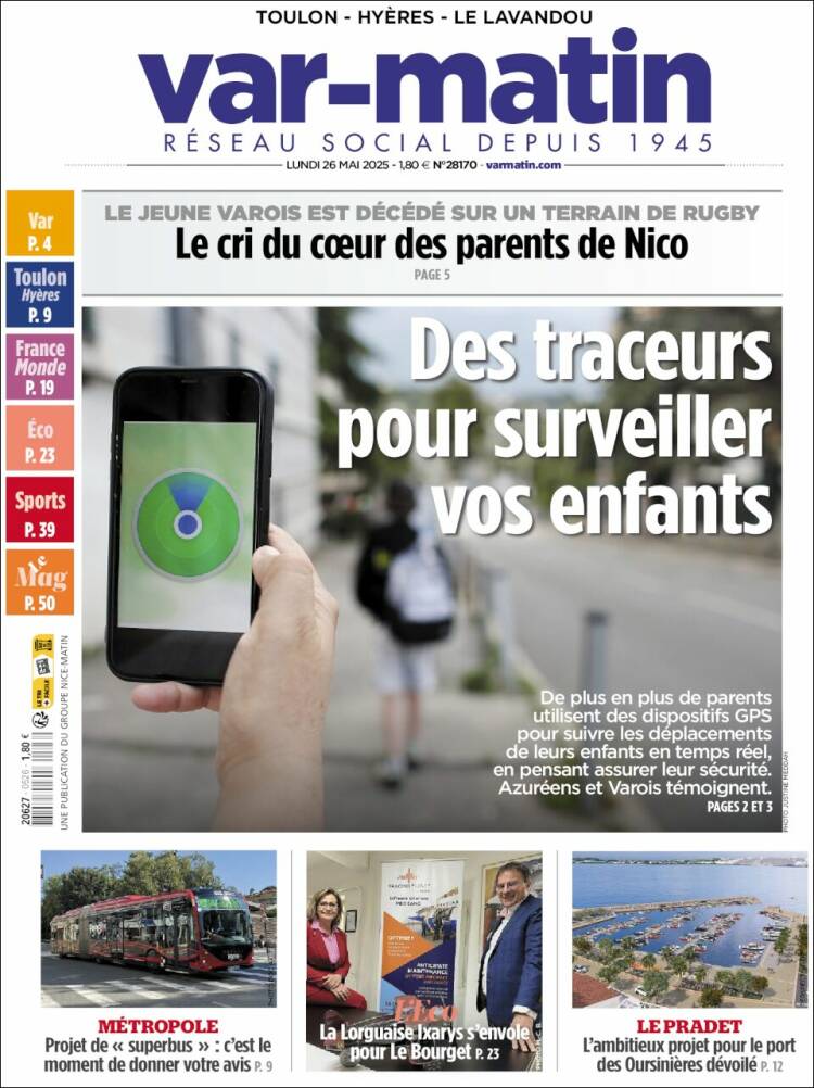 Portada de Var-Matin (Francia)
